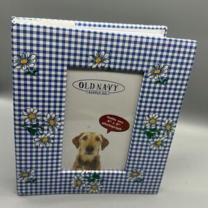 Old Navy blue floral photograph book